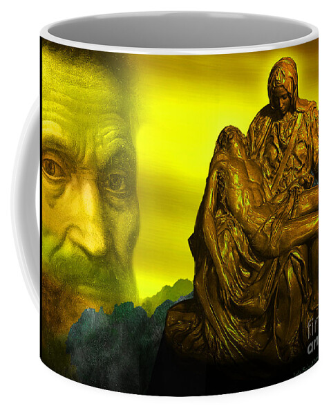 Michelangelo Coffee Mug featuring the digital art Michelangelo by Lutz Roland Lehn