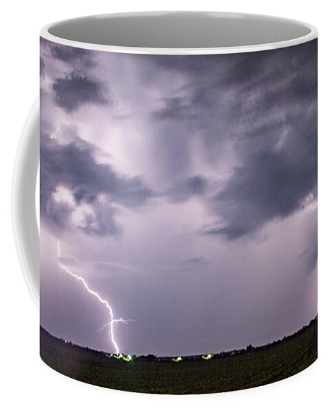 Nebraskasc Coffee Mug featuring the photograph Mid July Nebraska Lightning 007 by Dale Kaminski