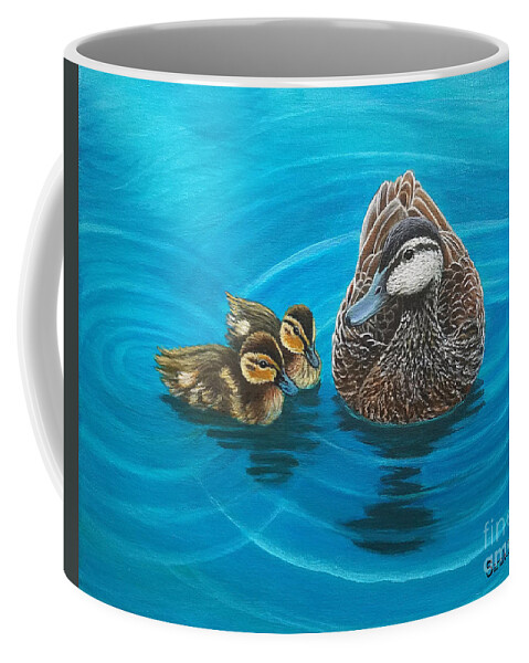 Midday Coffee Mug featuring the painting Midday Conversation by Sarah Irland