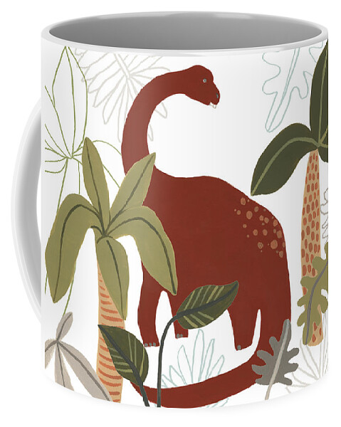 Children & Pets+children Coffee Mug featuring the painting Mighty Dinos Collection A by June Erica Vess