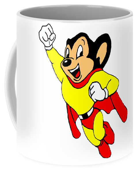 Mouse Coffee Mug featuring the mixed media Mighty Mouse Small But Mighty by Movie Poster Prints