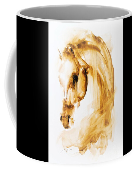 Horse Coffee Mug featuring the painting Mikel by Janette Lockett