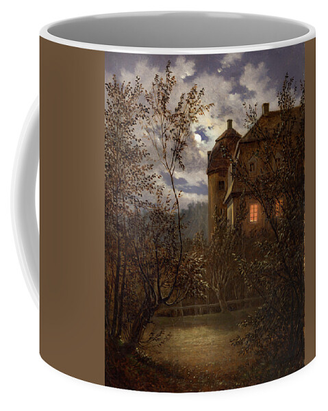 Carus Coffee Mug featuring the painting Milkel in Moonlight                      by Carl Gustav Carus