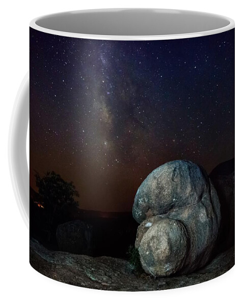 St Louis Coffee Mug featuring the photograph Milky Way Over Elephant Rocks by Amanda Jones