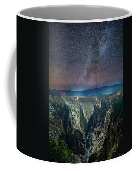 Milky Way Coffee Mug featuring the photograph Milky Way over the Royal Gorge Bridge by David Soldano