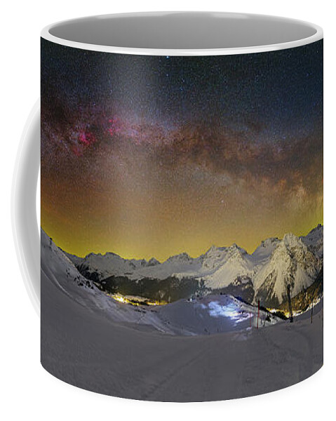 Mountains Coffee Mug featuring the photograph Milkyway over Toblerone by Ralf Rohner