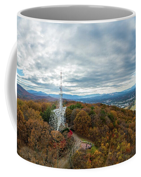 Panoramic Coffee Mug featuring the photograph Mill Mountain Fall 2 by Star City SkyCams