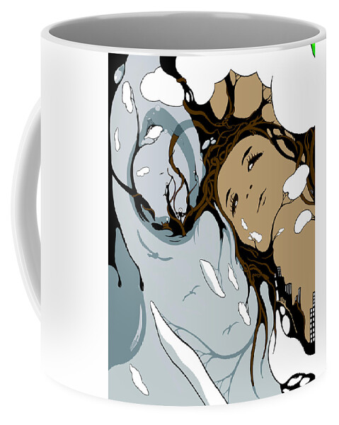 Female Coffee Mug featuring the drawing Miner's Daughter by Craig Tilley
