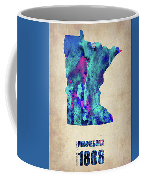 Minnesota Coffee Mug featuring the digital art Minnesota Map by Naxart Studio