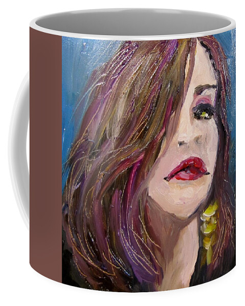 Portrait Coffee Mug featuring the painting Miss M by Barbara O'Toole