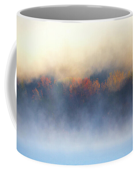Misty Coffee Mug featuring the photograph Misty Autumn Morning by White Mountain Images