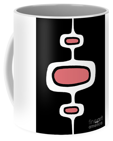  Coffee Mug featuring the digital art Mod Pods One in Pink by Donna Mibus