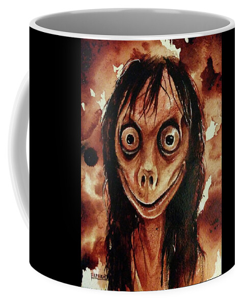 Ryan Almighty Coffee Mug featuring the painting MOMO fresh blood by Ryan Almighty