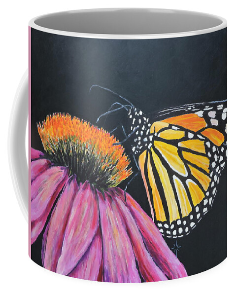 Butterfly Coffee Mug featuring the painting Monarch by Jodie Marie Anne Richardson Traugott     aka jm-ART