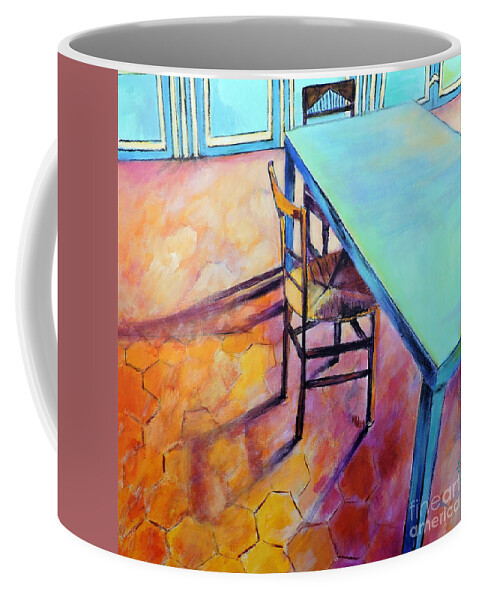Pastels Coffee Mug featuring the painting Monet's Kitchen by Jodie Marie Anne Richardson Traugott     aka jm-ART