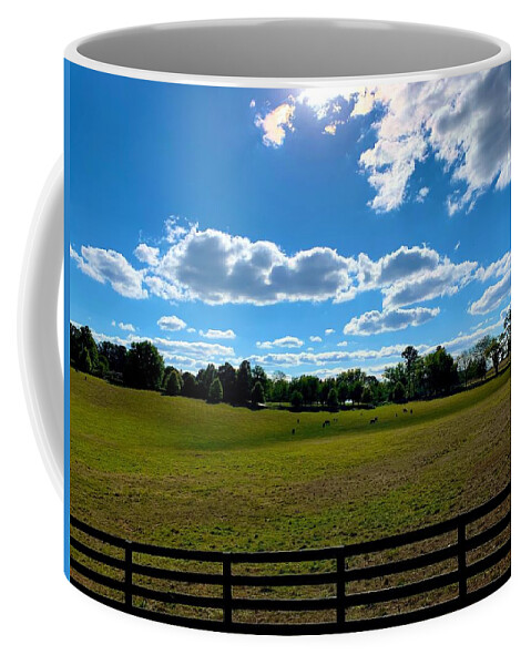 Pasture Coffee Mug featuring the photograph Monkton Pastures by Chris Montcalmo