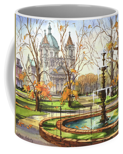 Autumn Coffee Mug featuring the photograph Monroe Park by Maria Rabinky