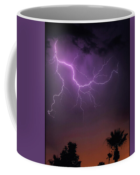Lighting Coffee Mug featuring the photograph Monsoon Sunset 2019 by Elaine Malott