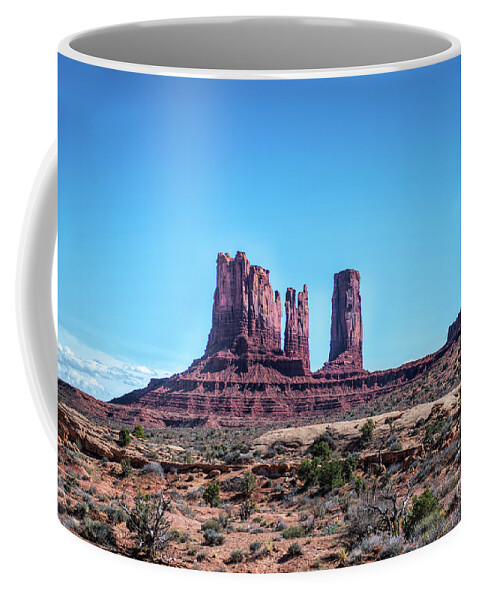 Utah Coffee Mug featuring the photograph Monuments by Ed Taylor