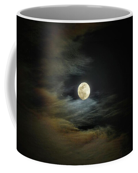 Moon Coffee Mug featuring the photograph Moon Dog by Stoney Lawrentz