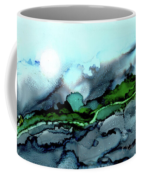 Moon Coffee Mug featuring the painting Moondance IV by Kathryn Riley Parker