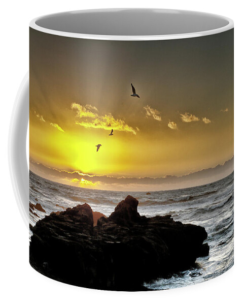 Moonstone Beach Coffee Mug featuring the photograph Moonstone Beach Twilight by Tom Kelly