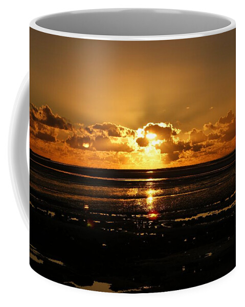 Morecambe Coffee Mug featuring the photograph Morecambe Bay Sunset. by Lachlan Main