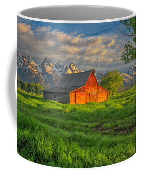 Mormon Row Coffee Mug featuring the photograph Mormon Row Barn 2011-06 02 by Jim Dollar