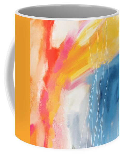 Abstract Coffee Mug featuring the mixed media Morning 2- Art by Linda Woods by Linda Woods