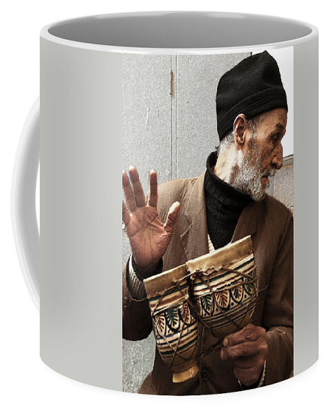 Drummer Coffee Mug featuring the photograph Moroccan Drummer by Jessica Levant