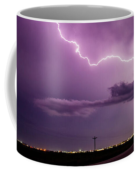 Nebraskasc Coffee Mug featuring the photograph Mother Nature's Fireworks Finale 028 by Dale Kaminski