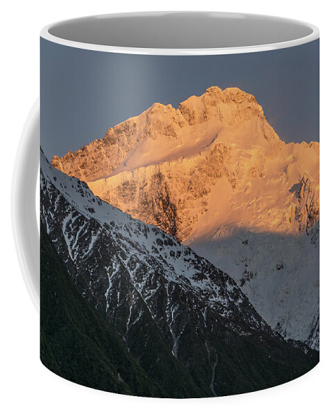 Mount Cook Coffee Mug featuring the photograph Mount Sefton sunrise by Mark Hunter