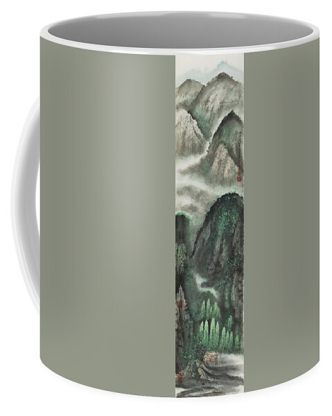 Chinese Watercolor Coffee Mug featuring the painting The Four Seasons Version 2 - Summer by Jenny Sanders
