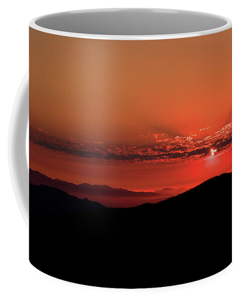 Sunset Coffee Mug featuring the photograph Mountain Sunset by Briand Sanderson