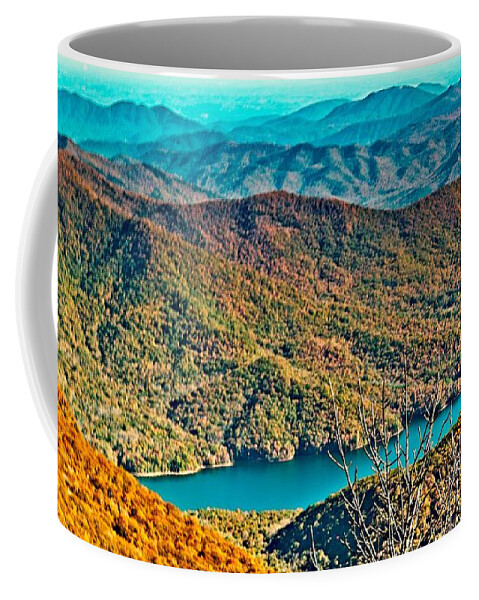 Mountains Coffee Mug featuring the photograph Mountain View by Allen Nice-Webb
