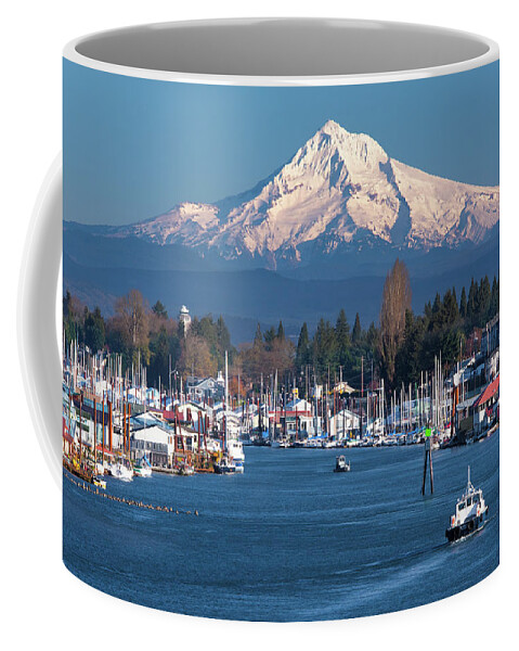 Mt. Coffee Mug featuring the photograph Mt. Hood From Hayden Island by Patrick Campbell