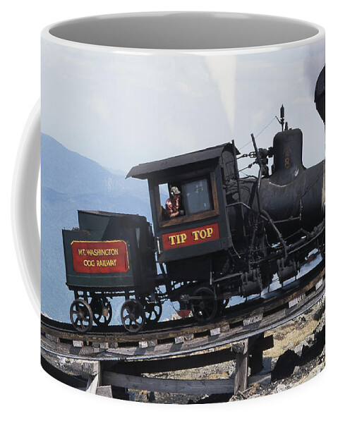 1900s Coffee Mug featuring the photograph Mt. Washington Cog Railroad, New by James Zipp