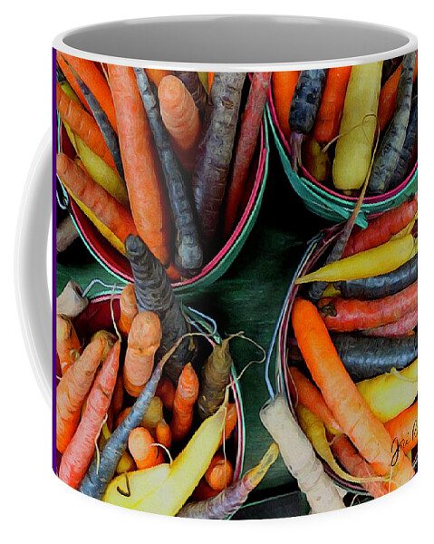 Brushstroke Coffee Mug featuring the photograph Multi Colored Carrots in Baskets by Jori Reijonen