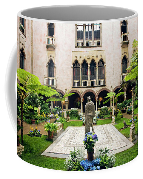 Estock Coffee Mug featuring the digital art Museum Courtyard by Massimo Borchi