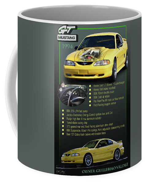 1994 Coffee Mug featuring the photograph Mustang Storyboard by Bill Dutting