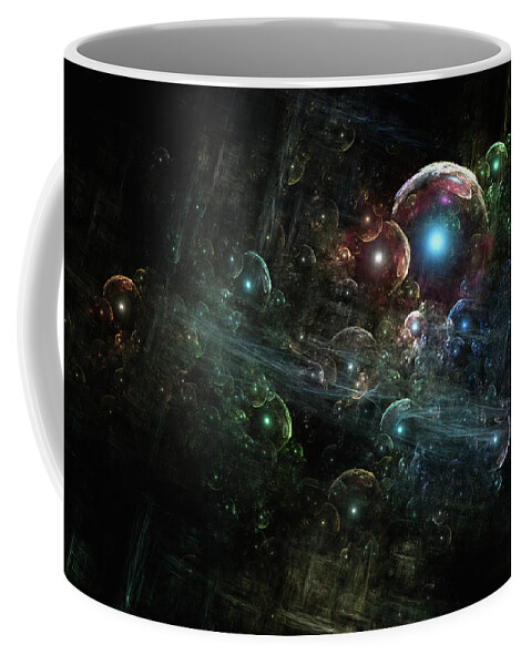 Fractals Coffee Mug featuring the digital art Mystery Of The Orb Cluster by Rolando Burbon