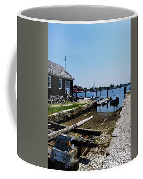 Mystic Seaport Coffee Mug featuring the photograph Mystic Seaport Architecture by Elizabeth M
