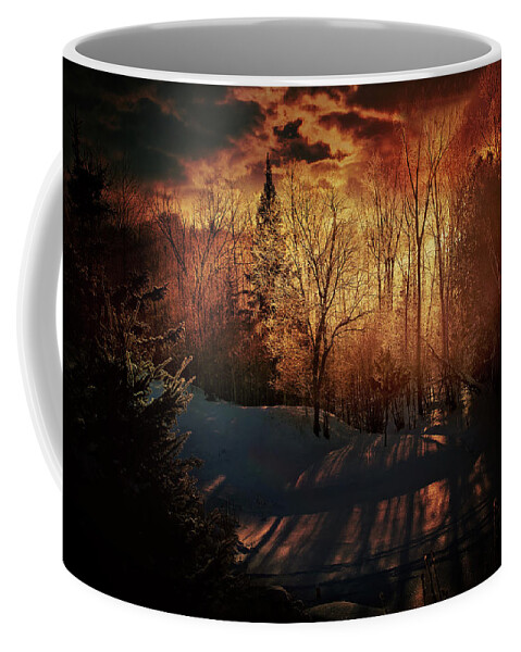 Mystic Sunset Coffee Mug featuring the photograph Mystic Sunset by Gwen Gibson