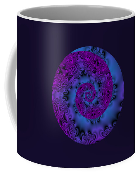 Spiral Coffee Mug featuring the digital art Mystical Dream Spiral by Rachel Hannah