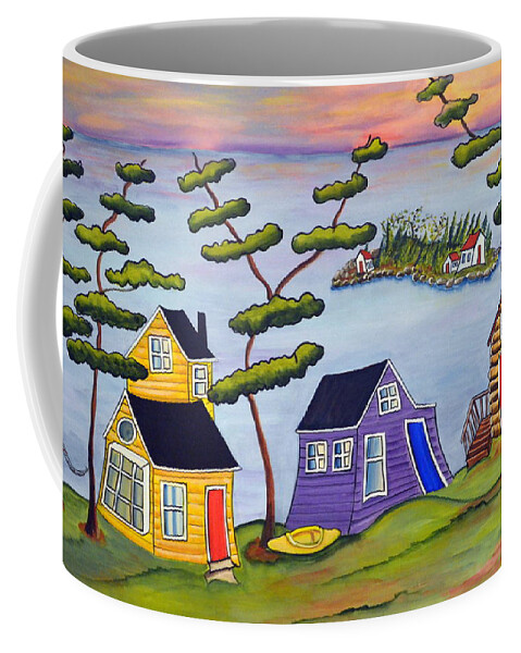 Acrylic Coffee Mug featuring the painting Nap Time by Heather Lovat-Fraser