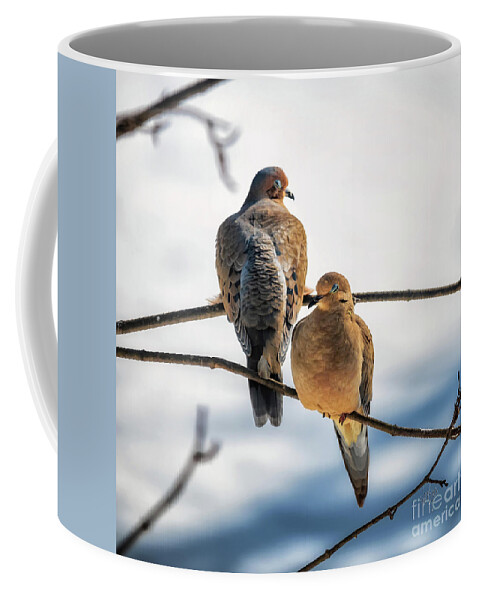Bird Coffee Mug featuring the digital art Nap Time by Lois Bryan