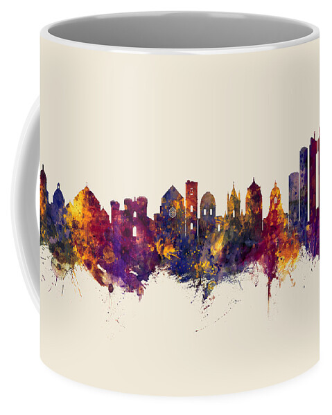 Naples Coffee Mug featuring the digital art Naples Italy Skyline by Michael Tompsett