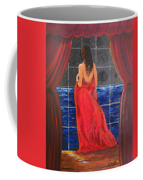 Nature Coffee Mug featuring the painting Nature's Pleasure by Gloria E Barreto-Rodriguez