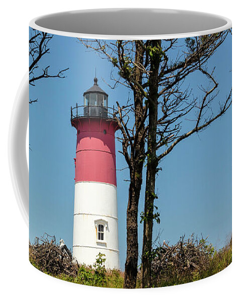 Nauset Lighthouse On The 4th Of July Coffee Mug featuring the photograph Nauset Lighthouse on the 4th of July by Michelle Constantine