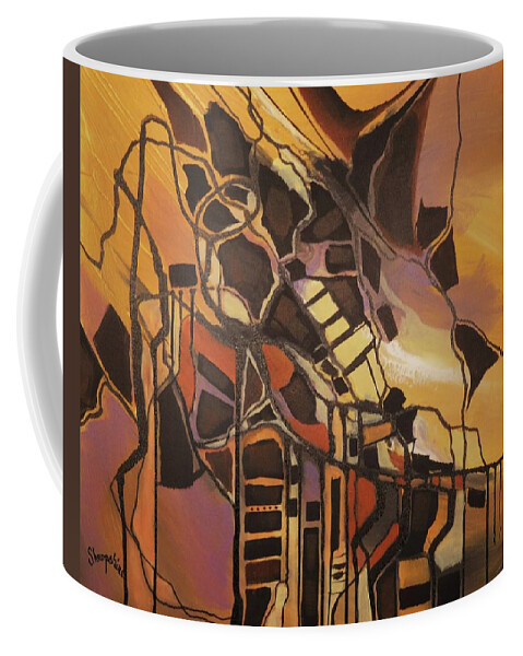 Abstract Coffee Mug featuring the painting Navajo Nation by Tom Shropshire